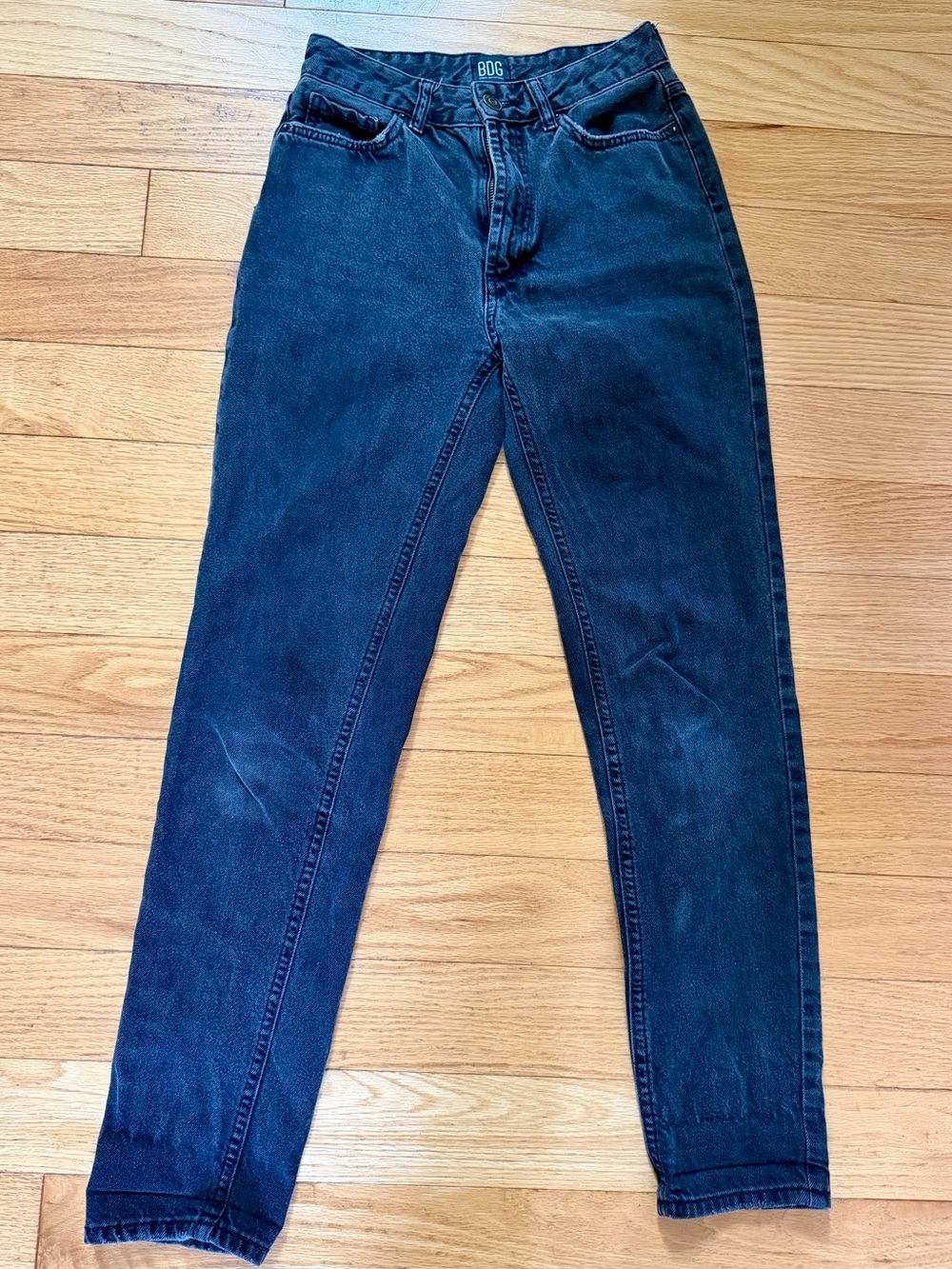 BDG Urban Outfitters Mom High Rise Jeans Size 24 Black High Waisted Denim